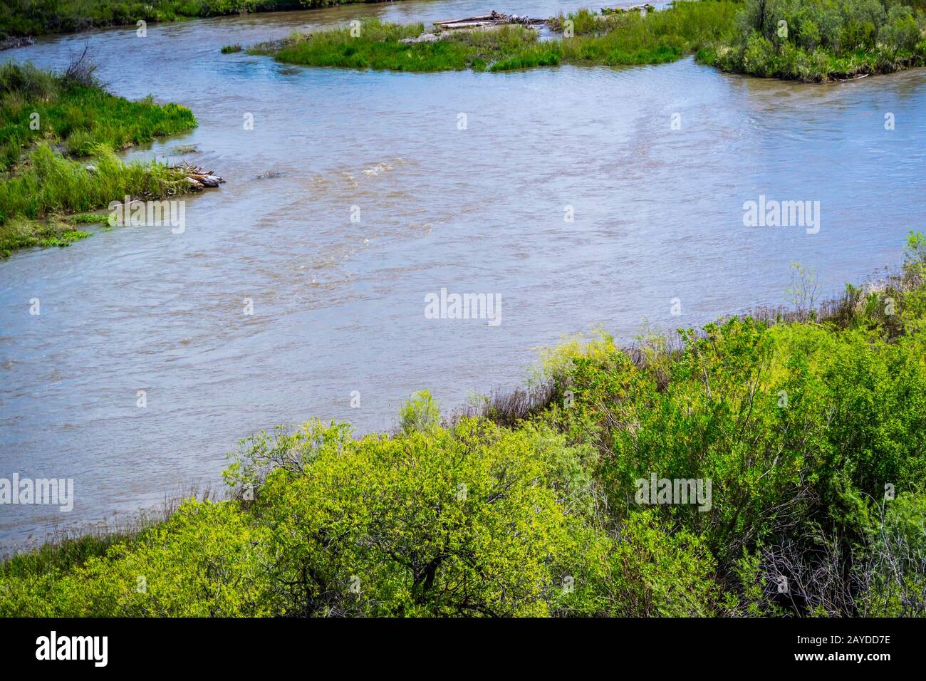 A beautiful lake park in Bozeman, Montana Stock Photo