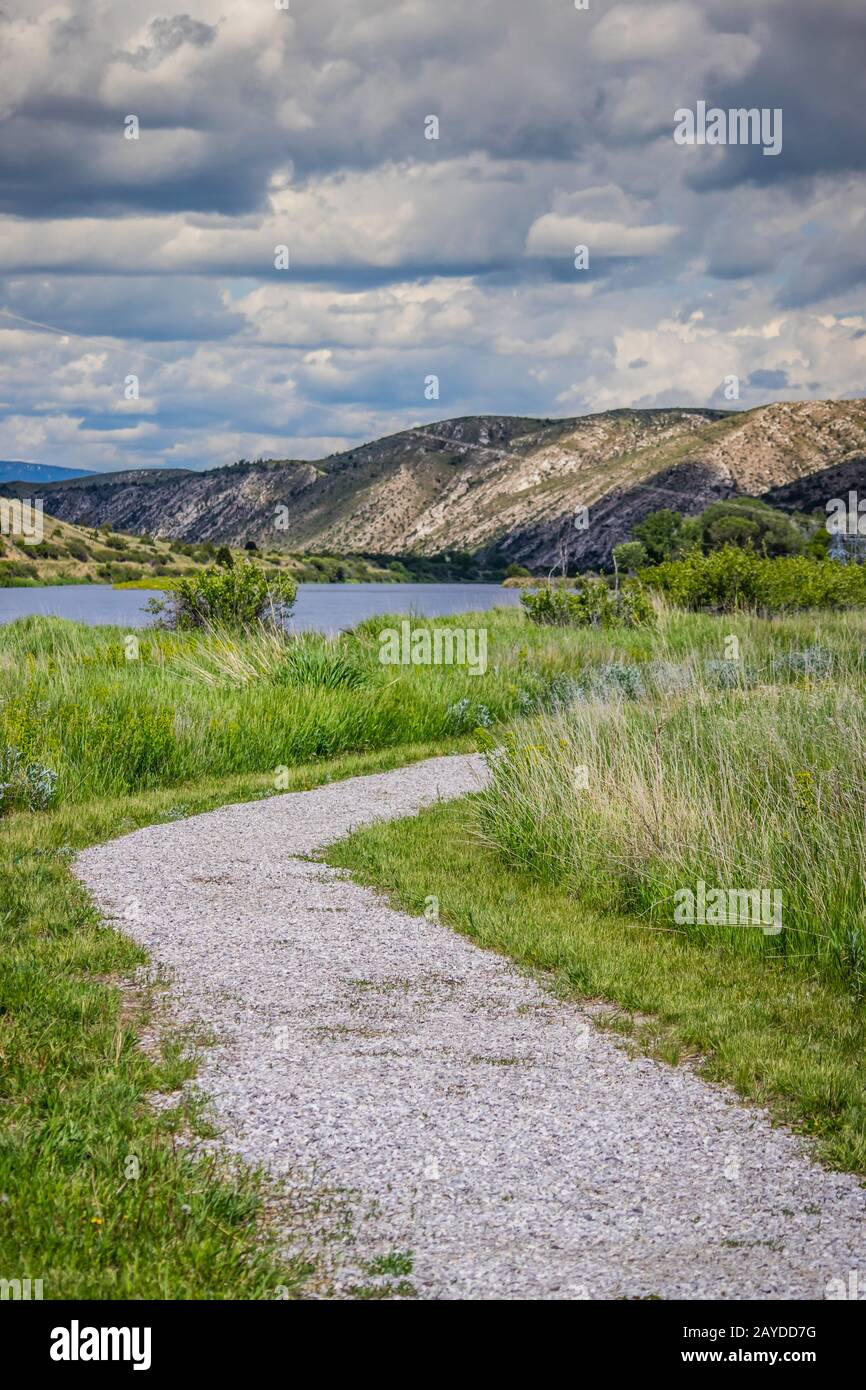 A gorgeous view of the landscape in Bozeman, Montana Stock Photo