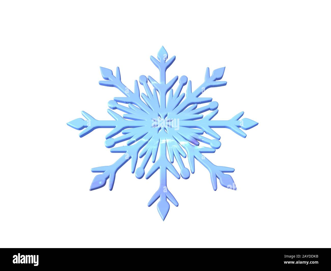 blue serrated snowflake Stock Photo