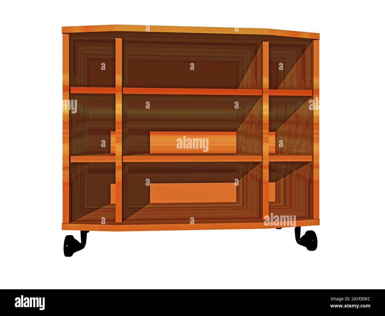 open wooden cupboard Stock Photo Alamy