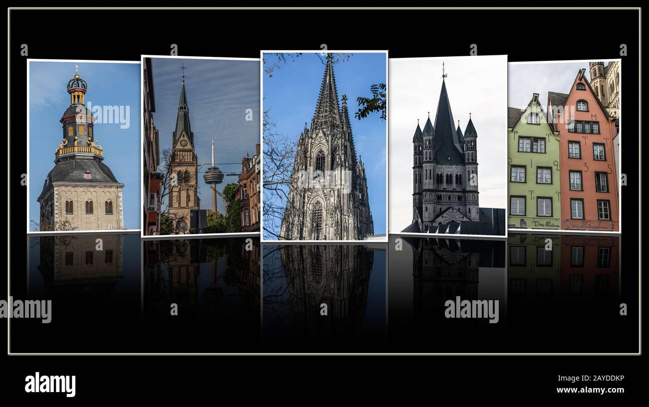 different views from Cologne Stock Photo