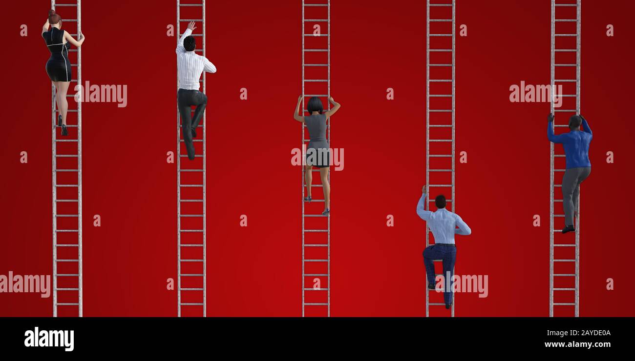Climbing the Corporate Ladder Stock Photo Alamy