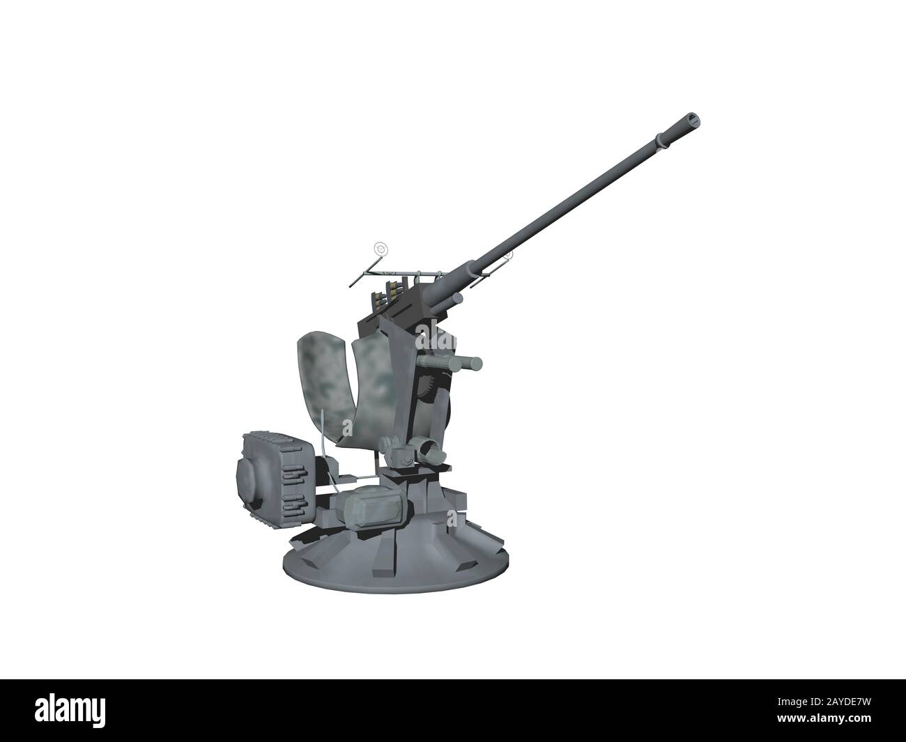 Flak gun with seat on stand Stock Photo Alamy