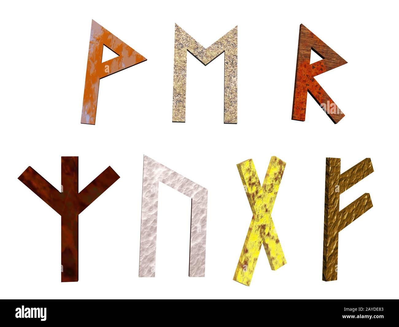 colorful runes as symbols Stock Photo - Alamy