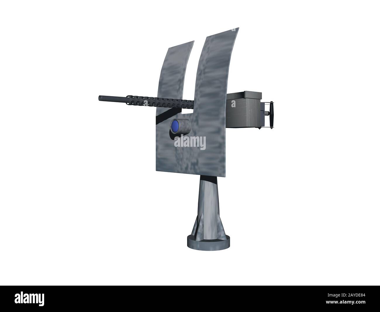 Machine gun with stand Stock Photo Alamy