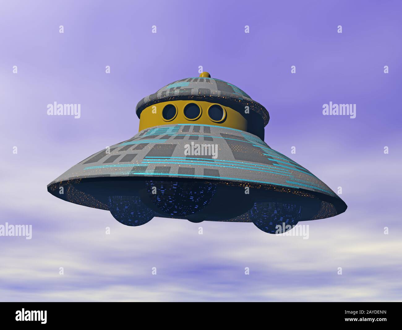 UFO floats in the sky Stock Photo Alamy