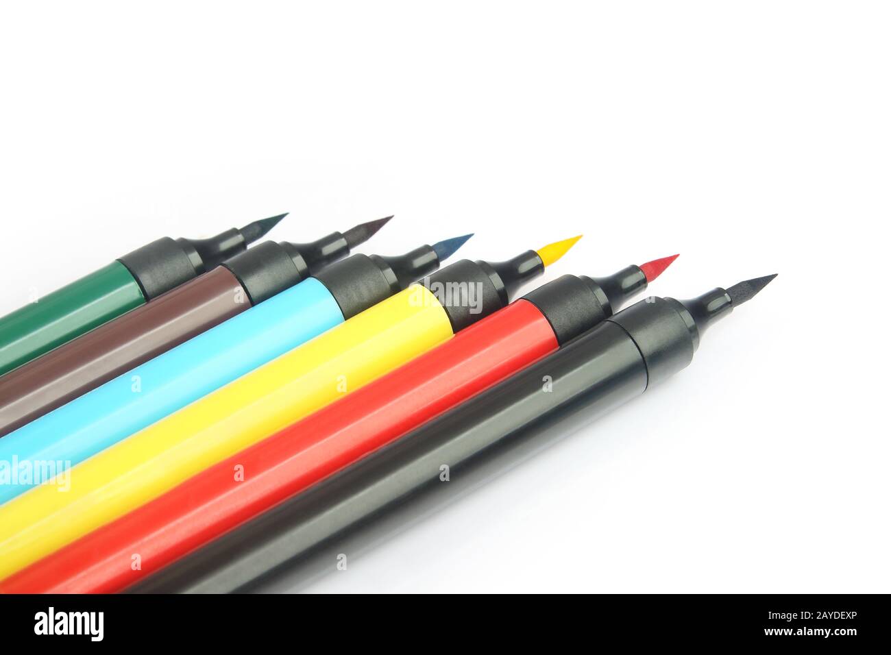 Multi-colored drawing sketch pen Stock Photo