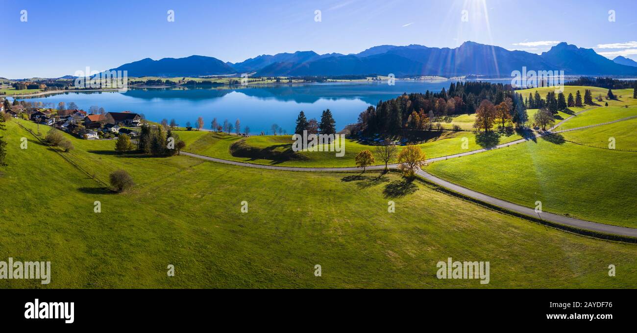 Reservoir Forggensee near Dietringen, Bavaria, Germany Stock Photo - Alamy