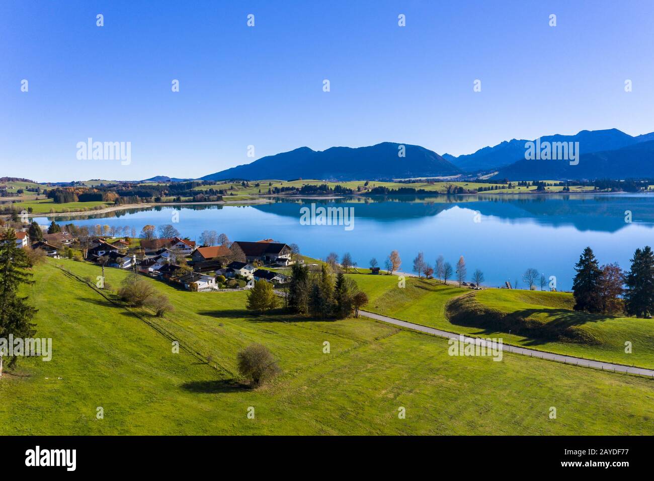Reservoir Forggensee near Dietringen, Bavaria, Germany Stock Photo - Alamy