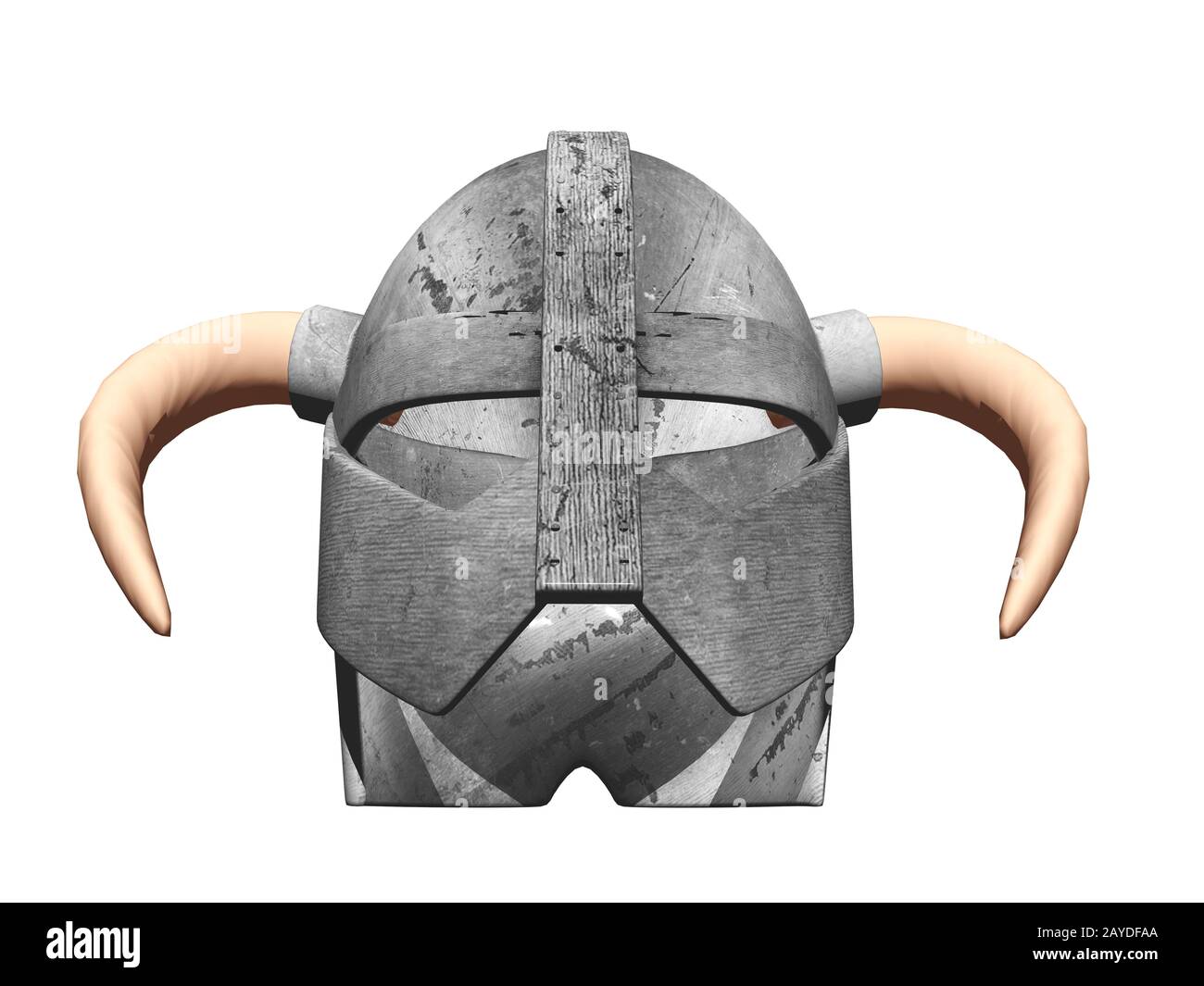 historic steel helmet of a warrior Stock Photo