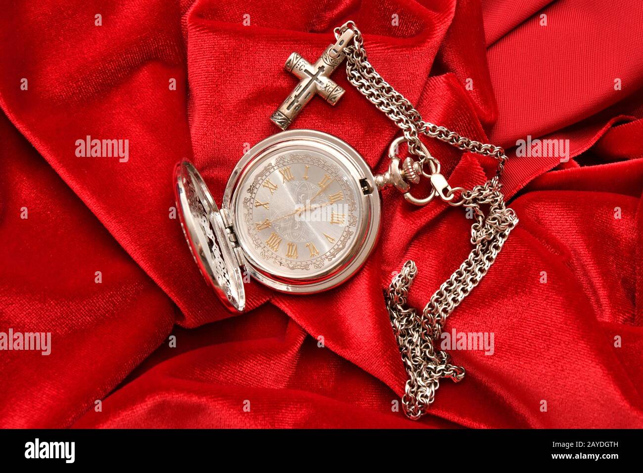 Concept-accuracy politeness of Kings, Pocket Watch Stock Photo