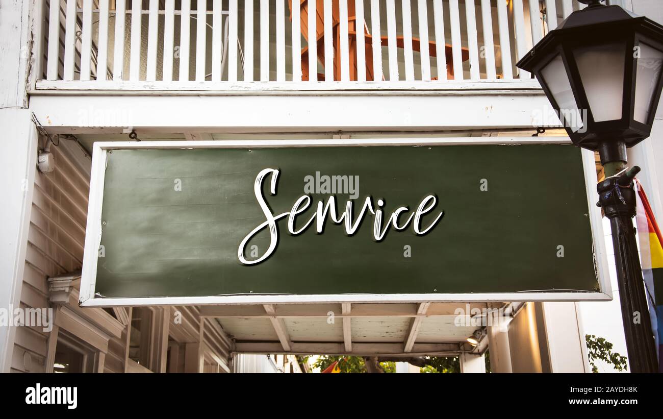Street Sign to Service Stock Photo - Alamy