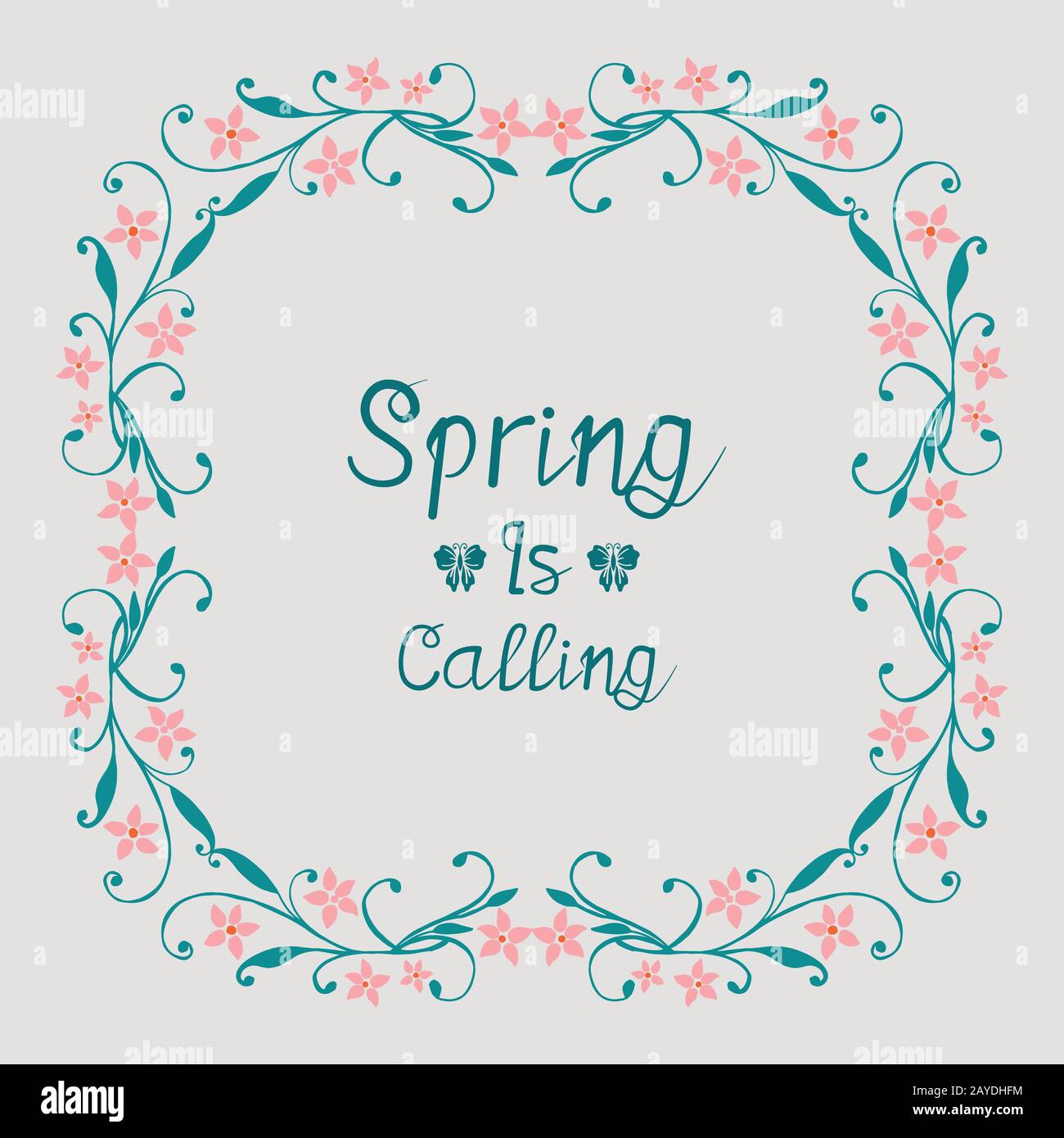 Greeting card wallpapers design for spring calling, with cute leaf and ...