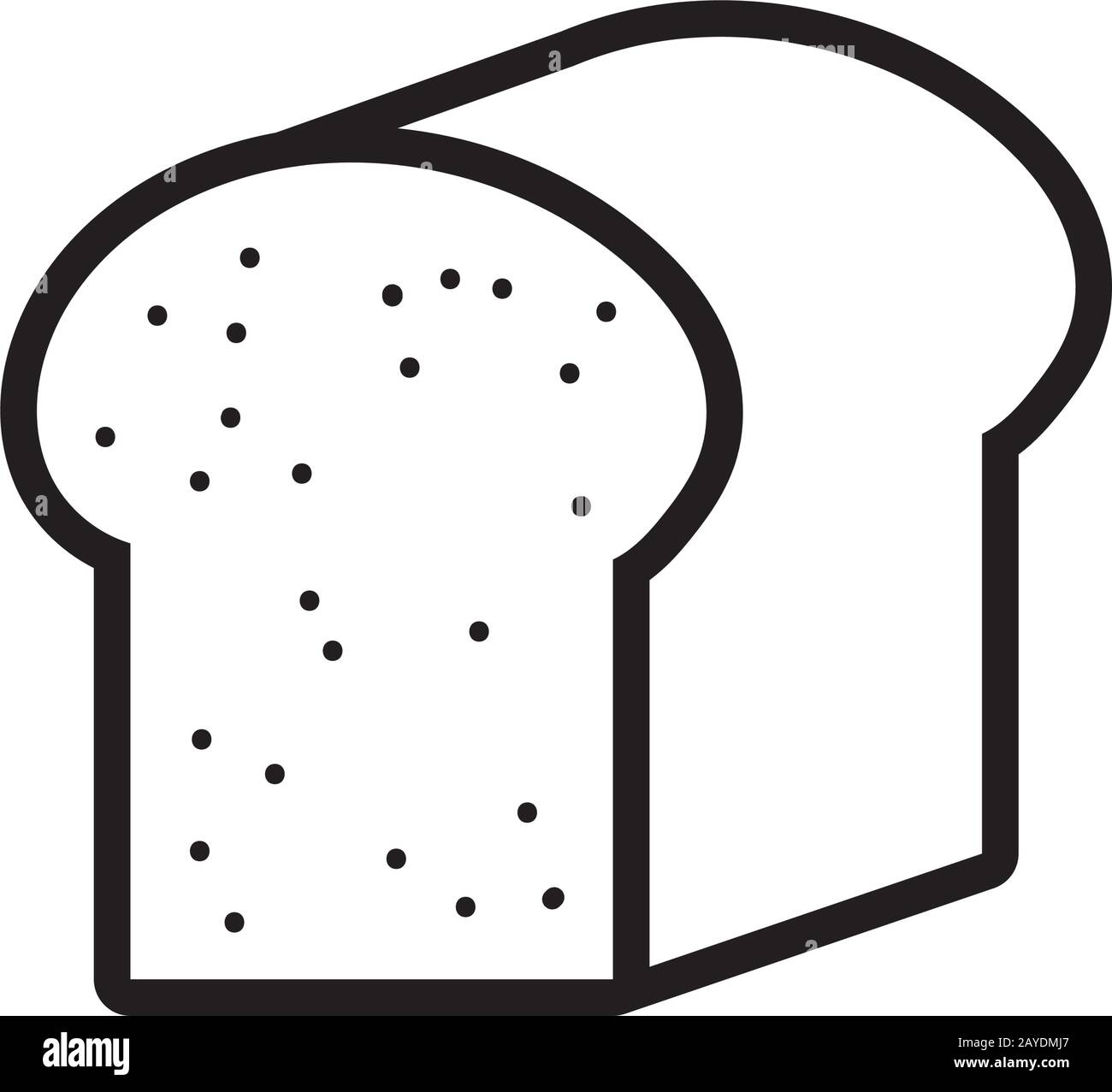 bread sliced pastry bakery line style Stock Vector Image & Art - Alamy