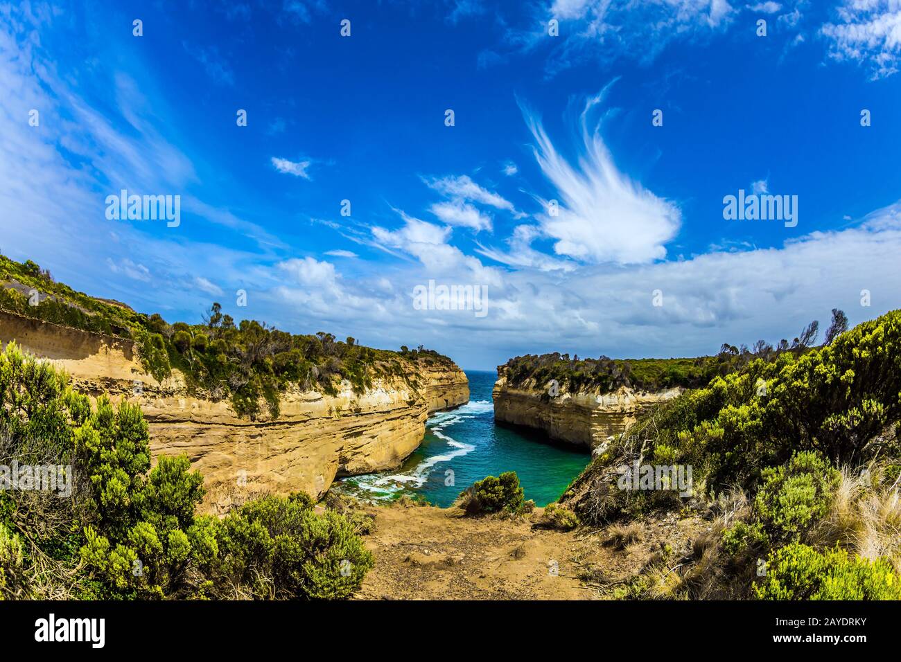 Picturesque coastal cliffs Stock Photo