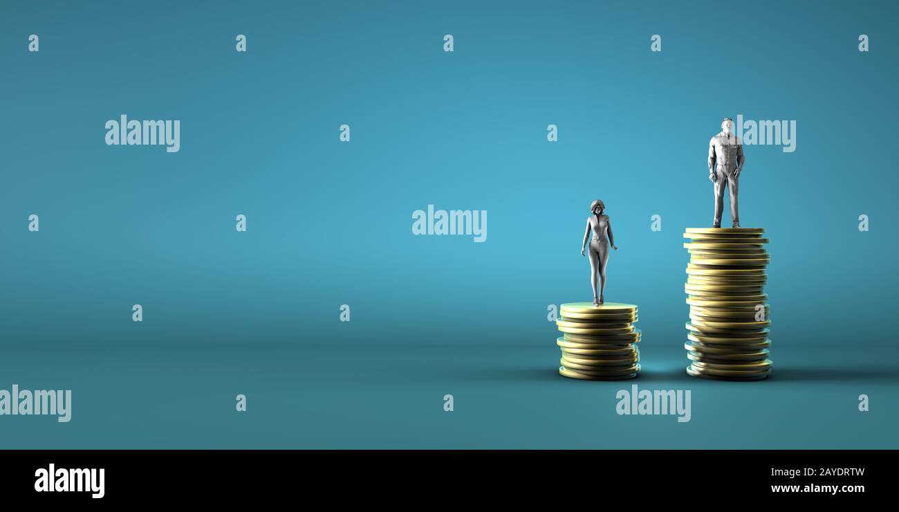 Gender Pay Inequality Stock Photo