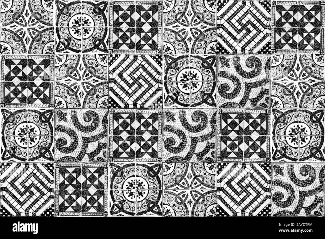 Background of vintage ceramic tiles Stock Photo
