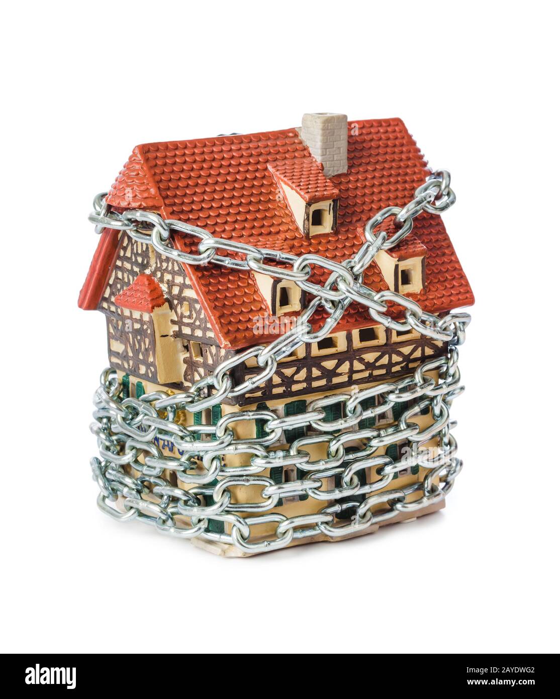 House and chain Stock Photo