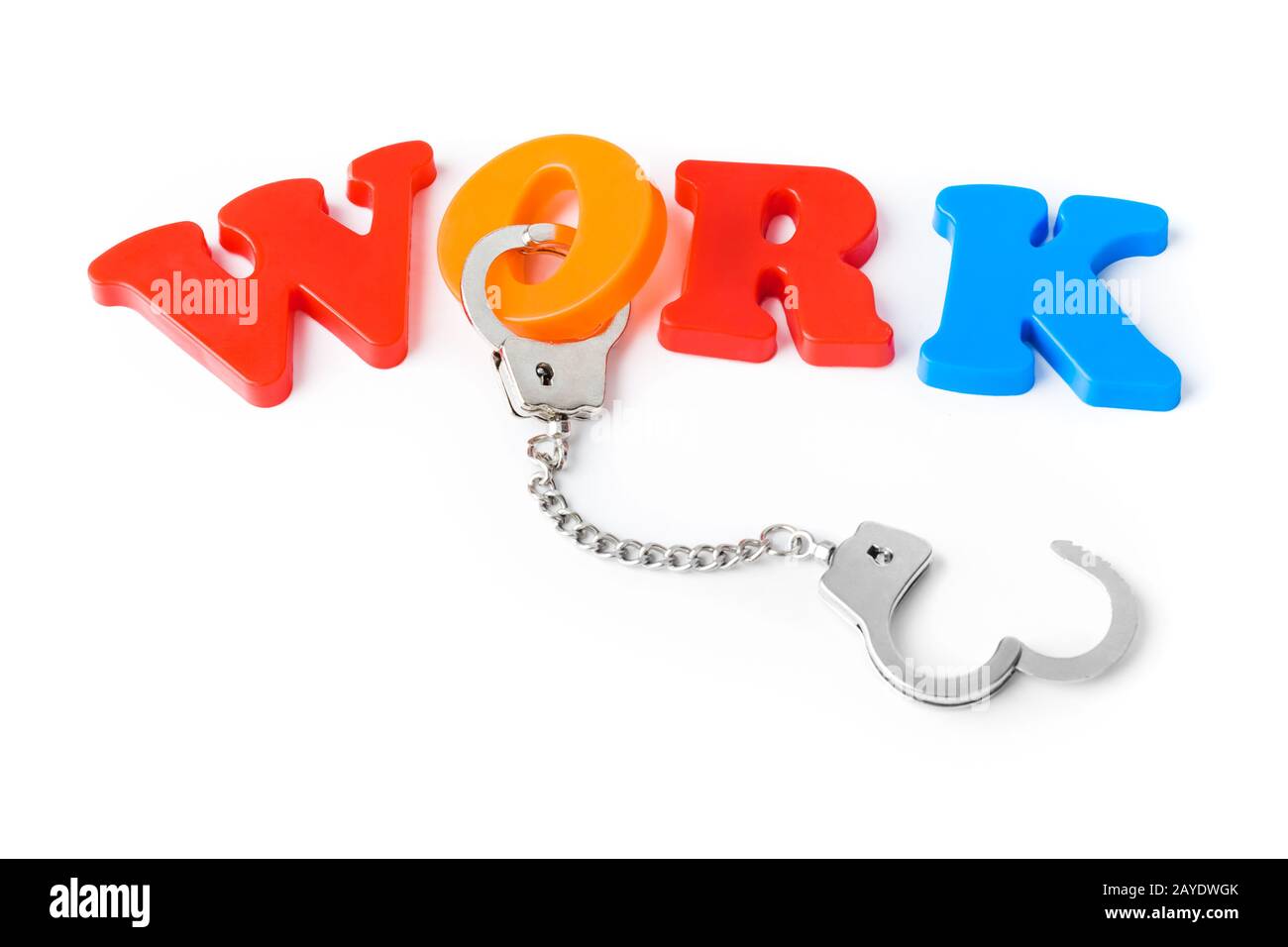 Work and handcuffs Stock Photo Alamy