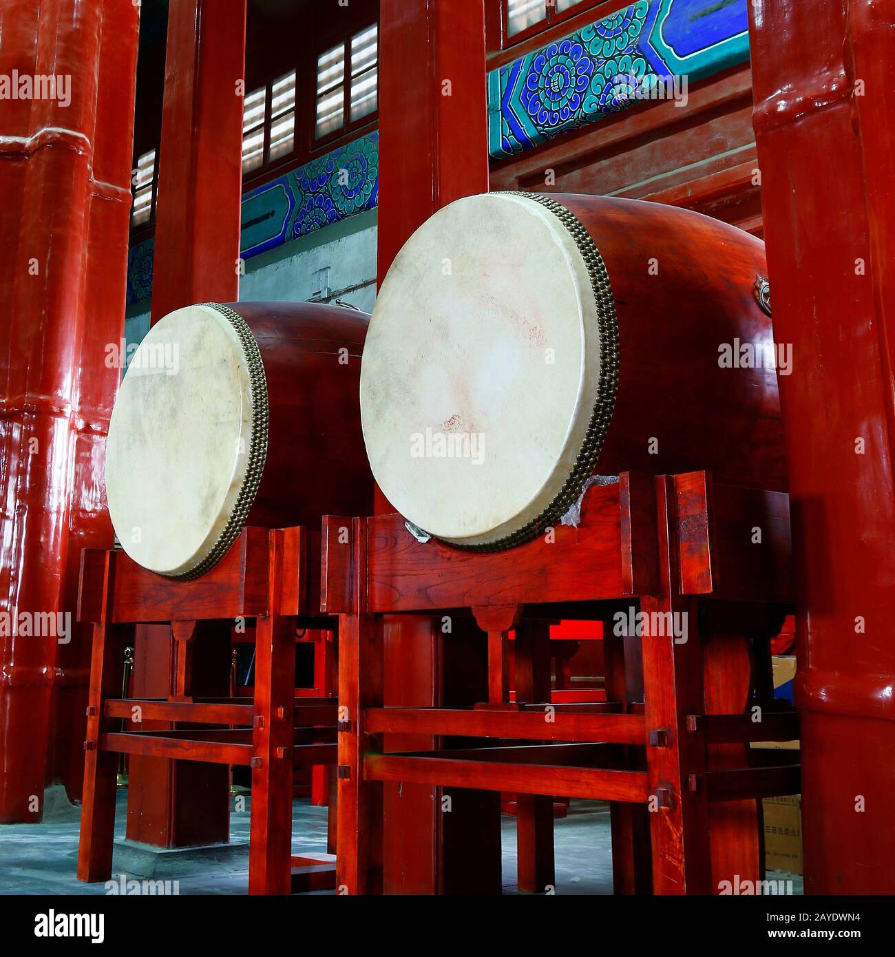 traditional Drum in drum tower temple Stock Photo Alamy