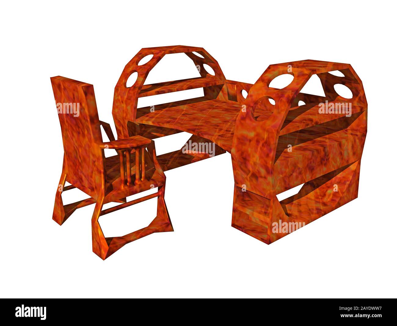 Desk with chair and drawers Stock Photo Alamy