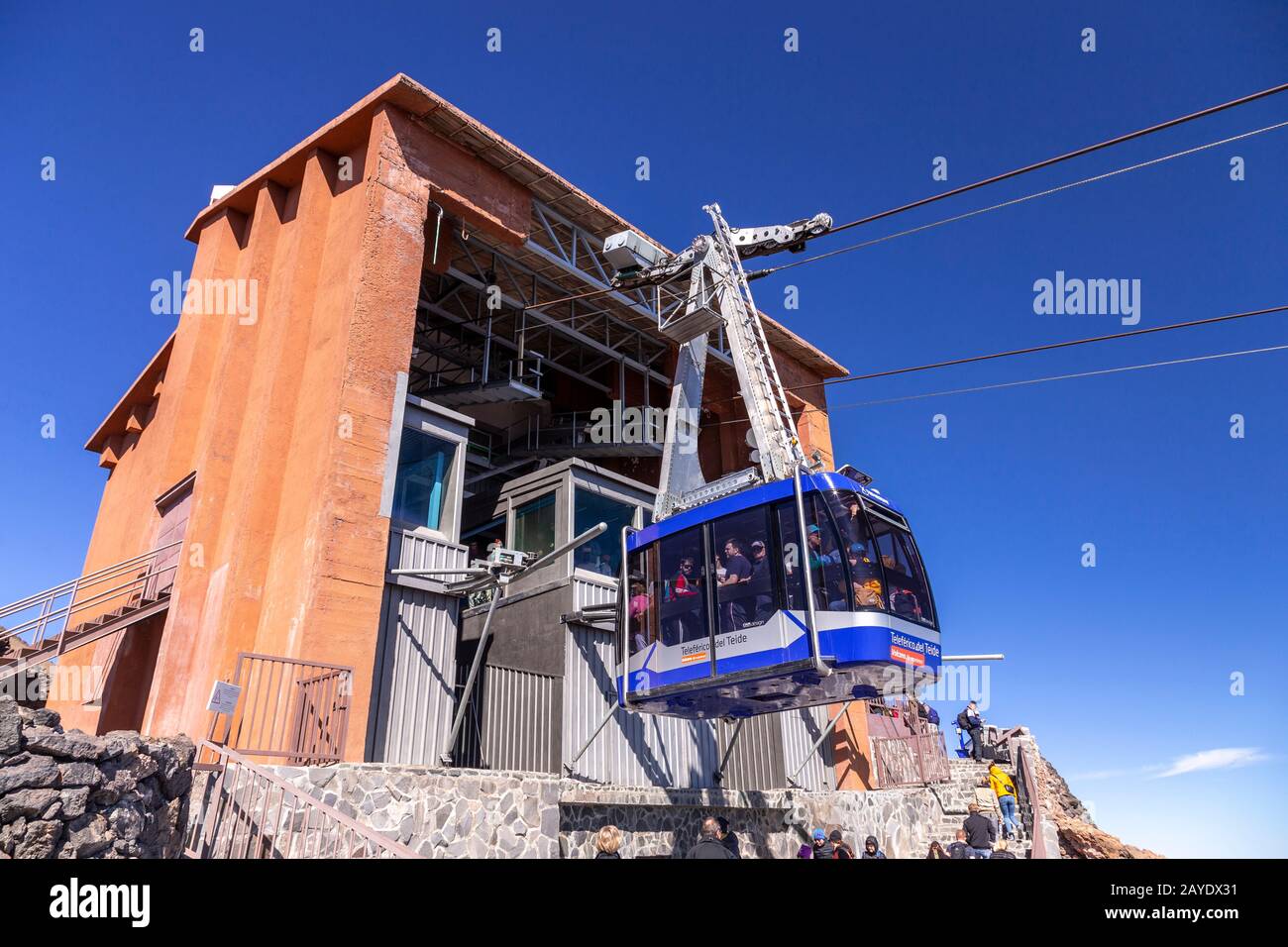 Mount Teide cablecar station, Tenerife, Canary Islands Stock Photo
