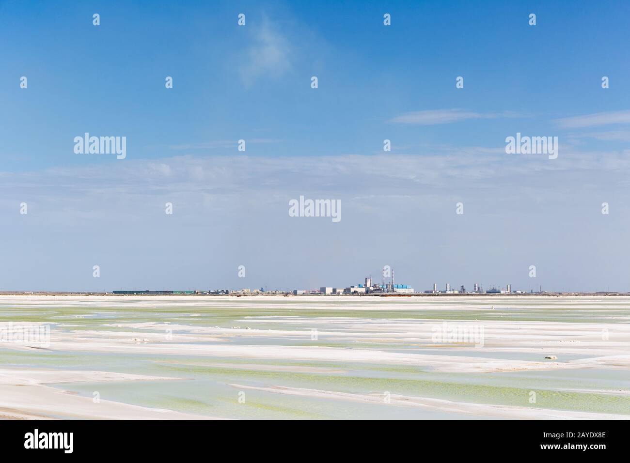 qarhan salt lake industrial landscape Stock Photo