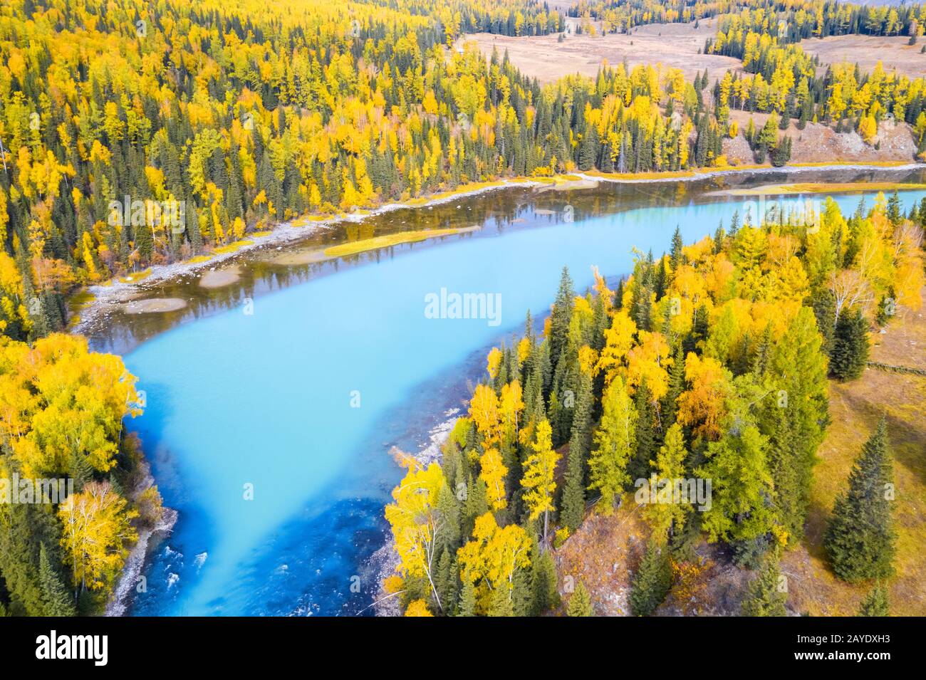 kanas landscape in autumn, picturesque Stock Photo