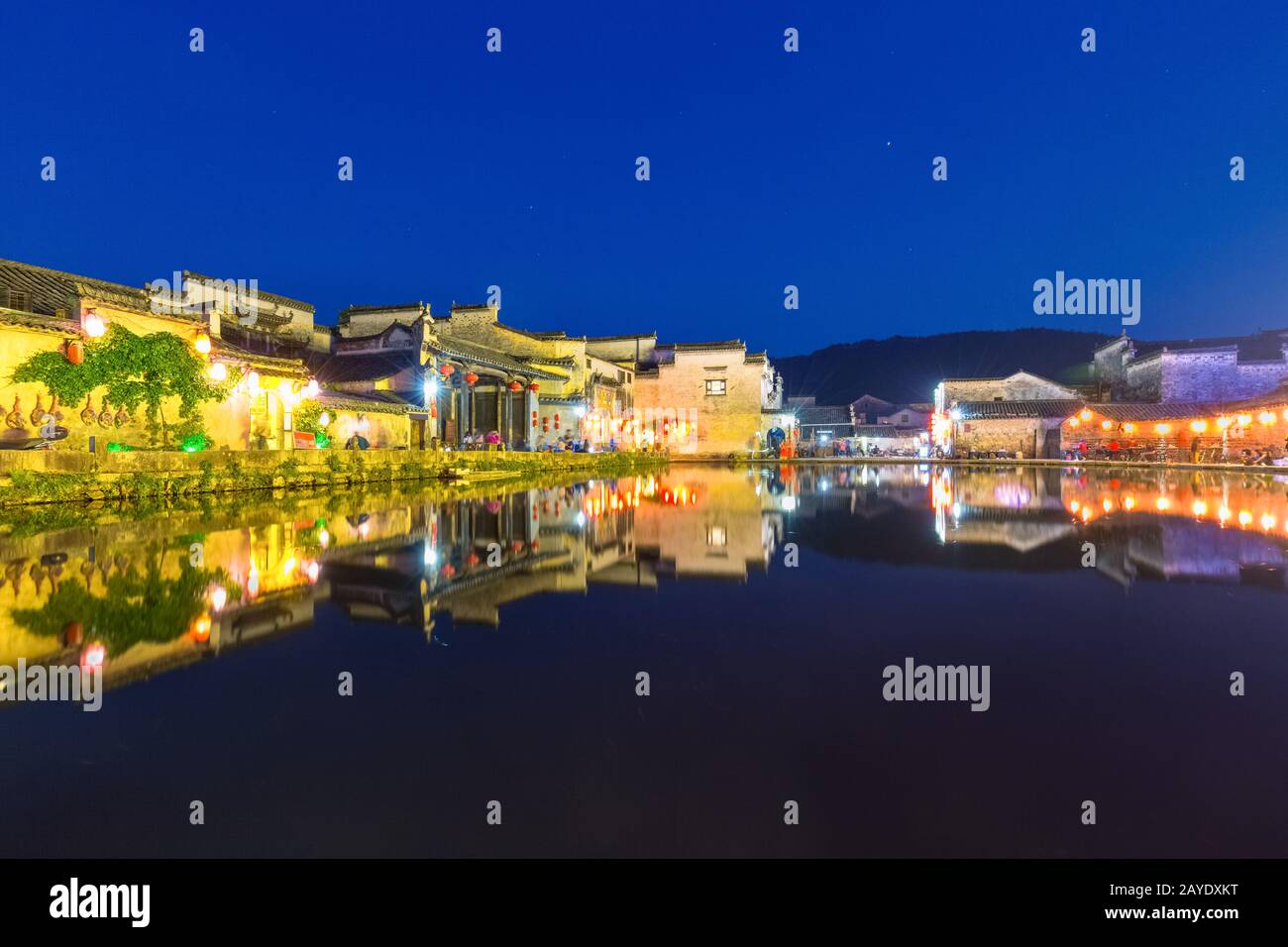 anhui ancient villages at night Stock Photo