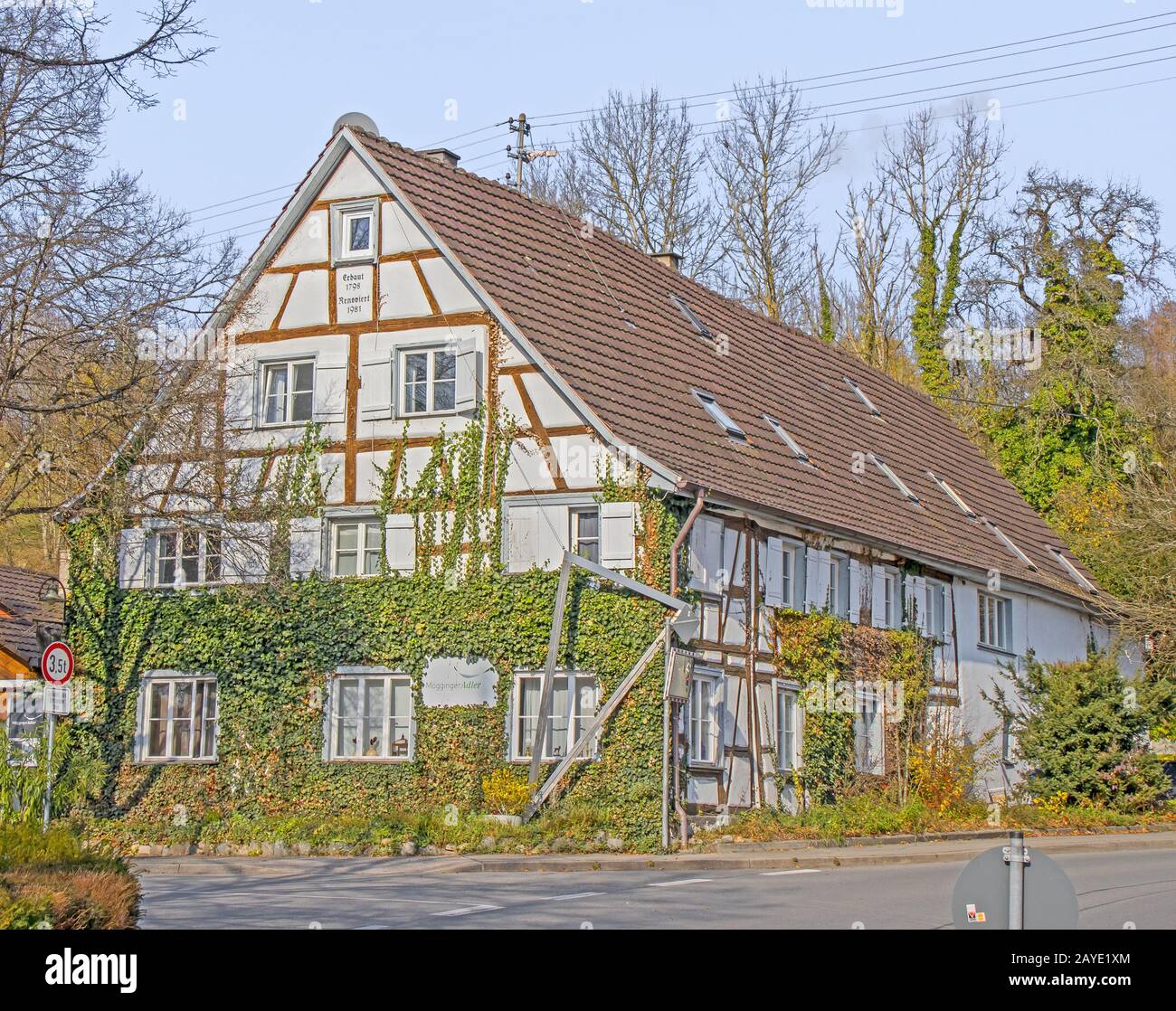 Restaurant Adler, Radolfzell-Möggingen at the Lake Constance Stock Photo