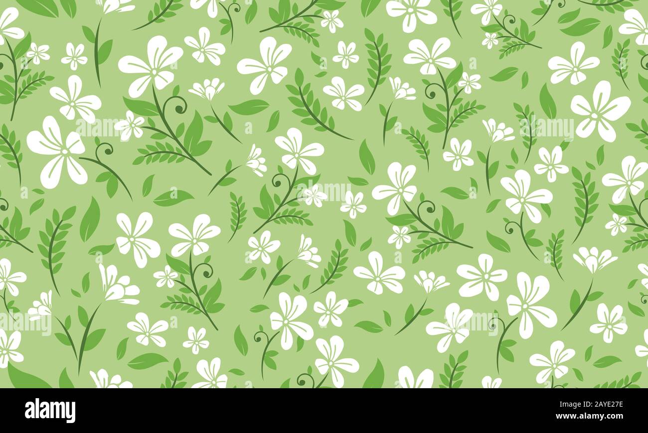 Decorative of spring floral pattern background, with simple leaf flower  drawing Stock Vector Image & Art - Alamy