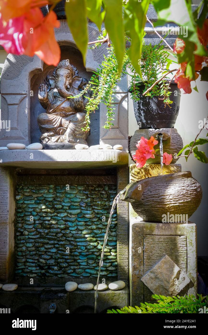 Ganesh statue fountain, Ubud, Bali, Indonesia Stock Photo Alamy