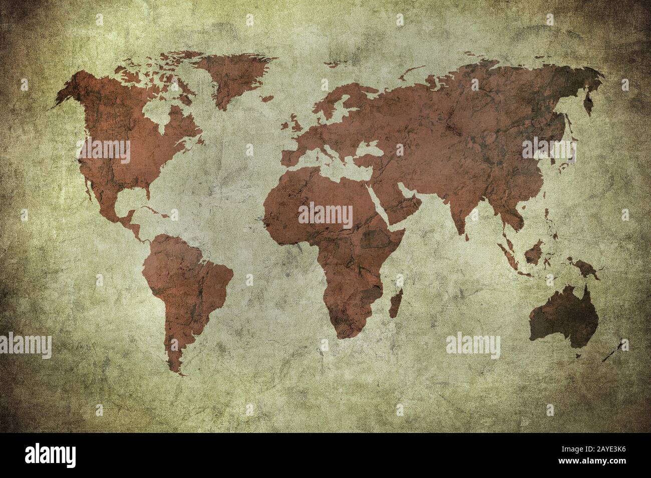 grunge map of the world Stock Photo - Alamy