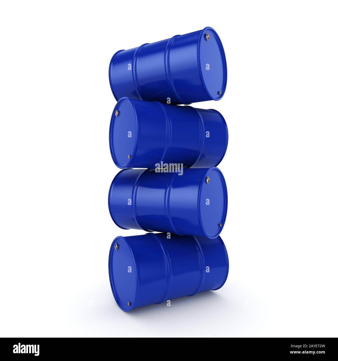 3D rendering blue barrels Stock Photo Alamy