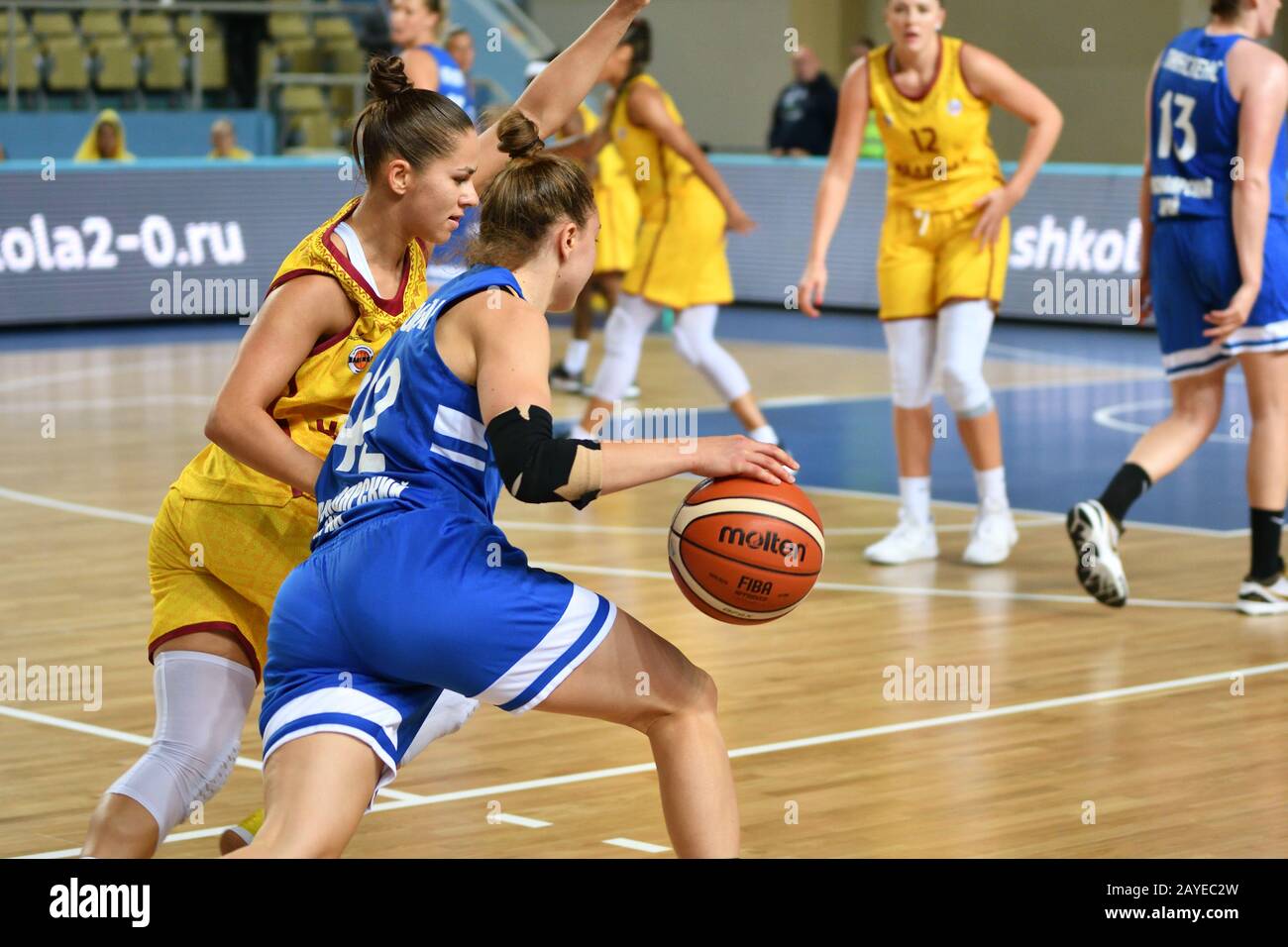 Orenburg Russia October 3 2019 Girls play basketball in the match of the Russian Championship b Stock Photo Alamy