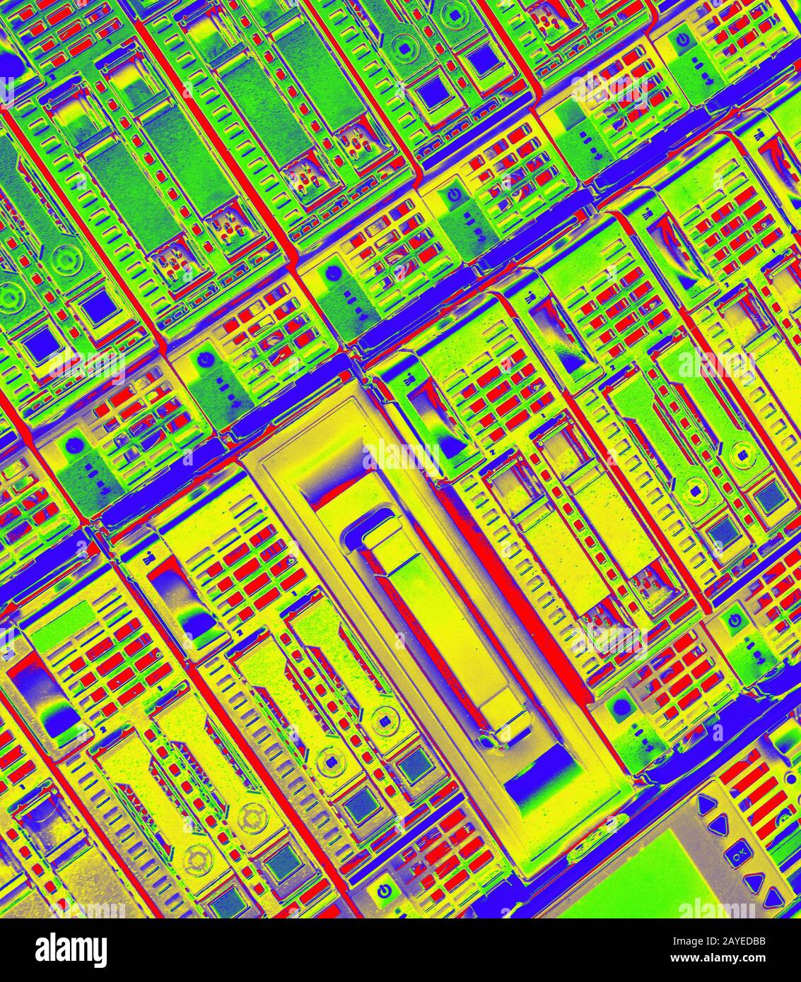 thermal image of a blade enclosure in the data center, Bladecenter