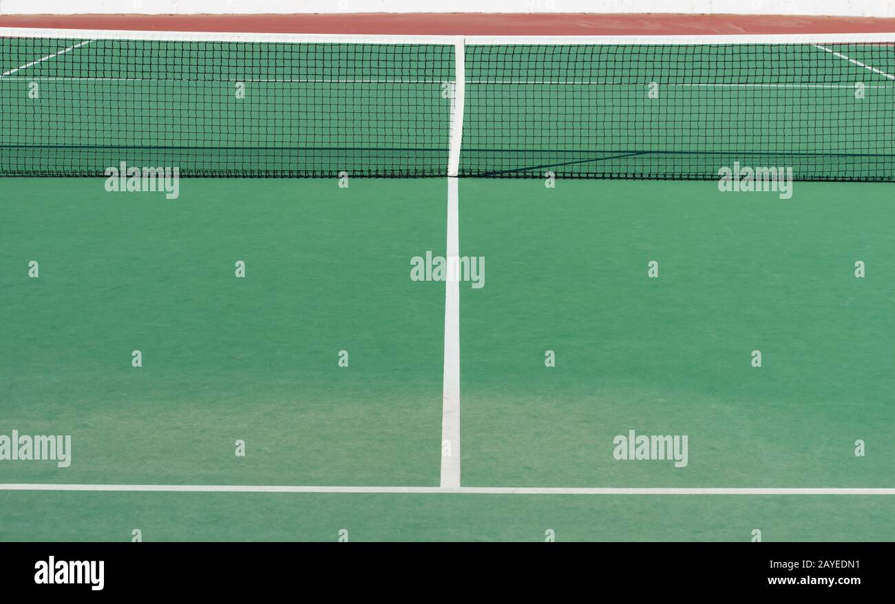 Tennis court with various lines in the detail view Stock Photo Alamy