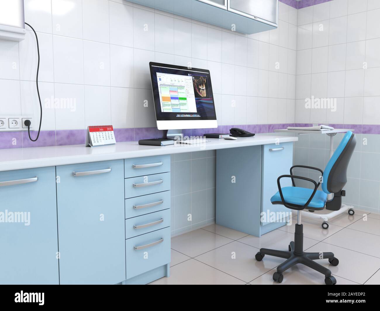3D rendering modern dentist's office Stock Photo Alamy