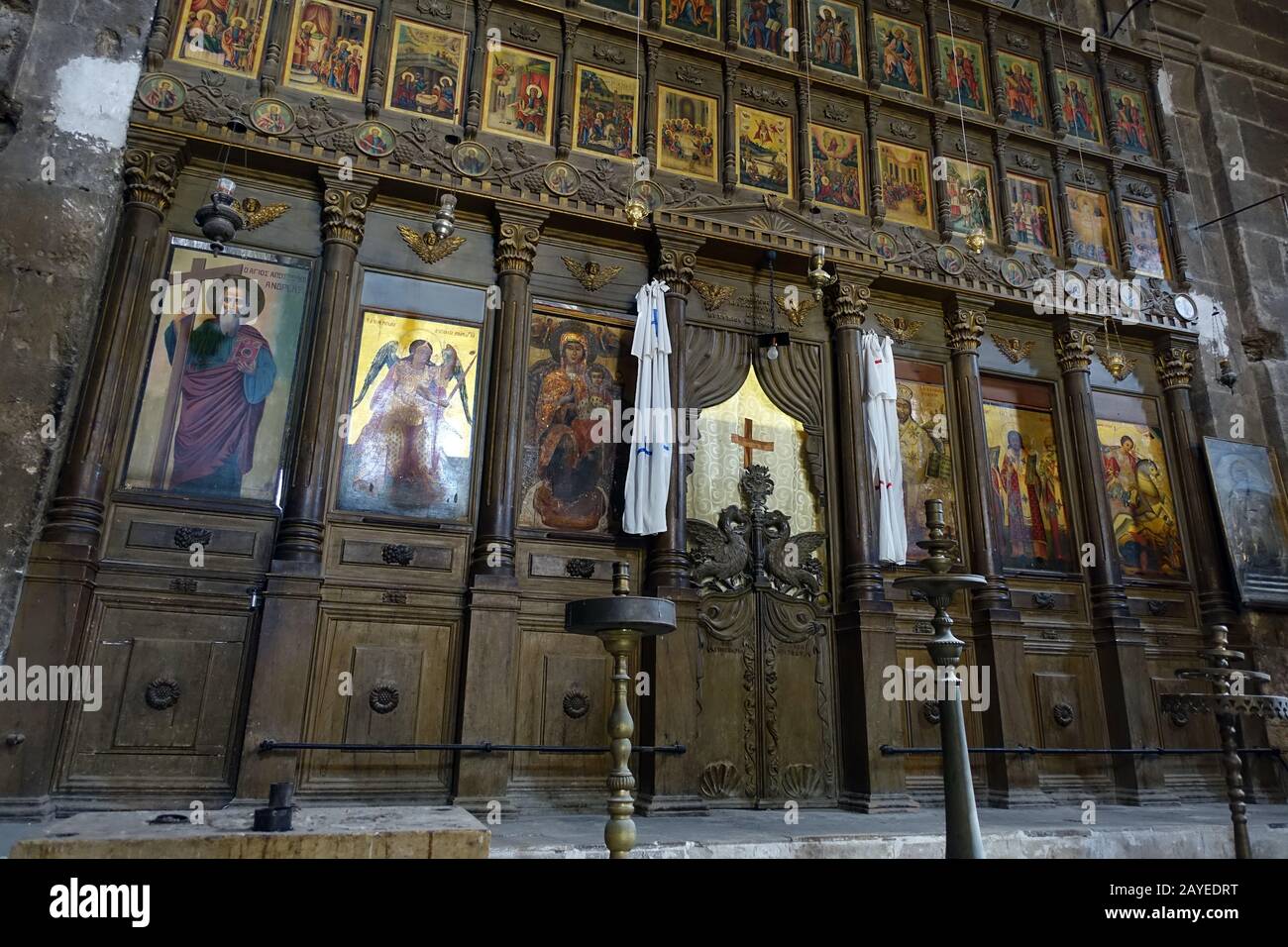 Iconostasis of the monastery church hi-res stock photography and images ...
