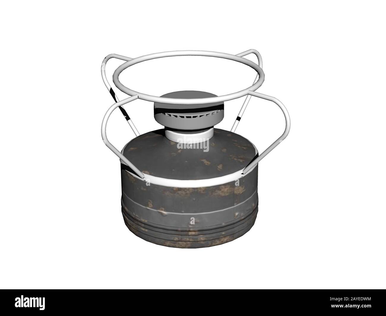 Camping stove with attachment Stock Photo