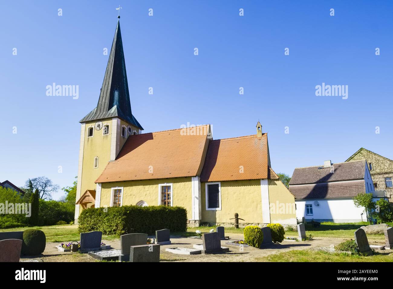 Church Graeningen, Nennhausen, Brandenburg, Germany Stock Photo