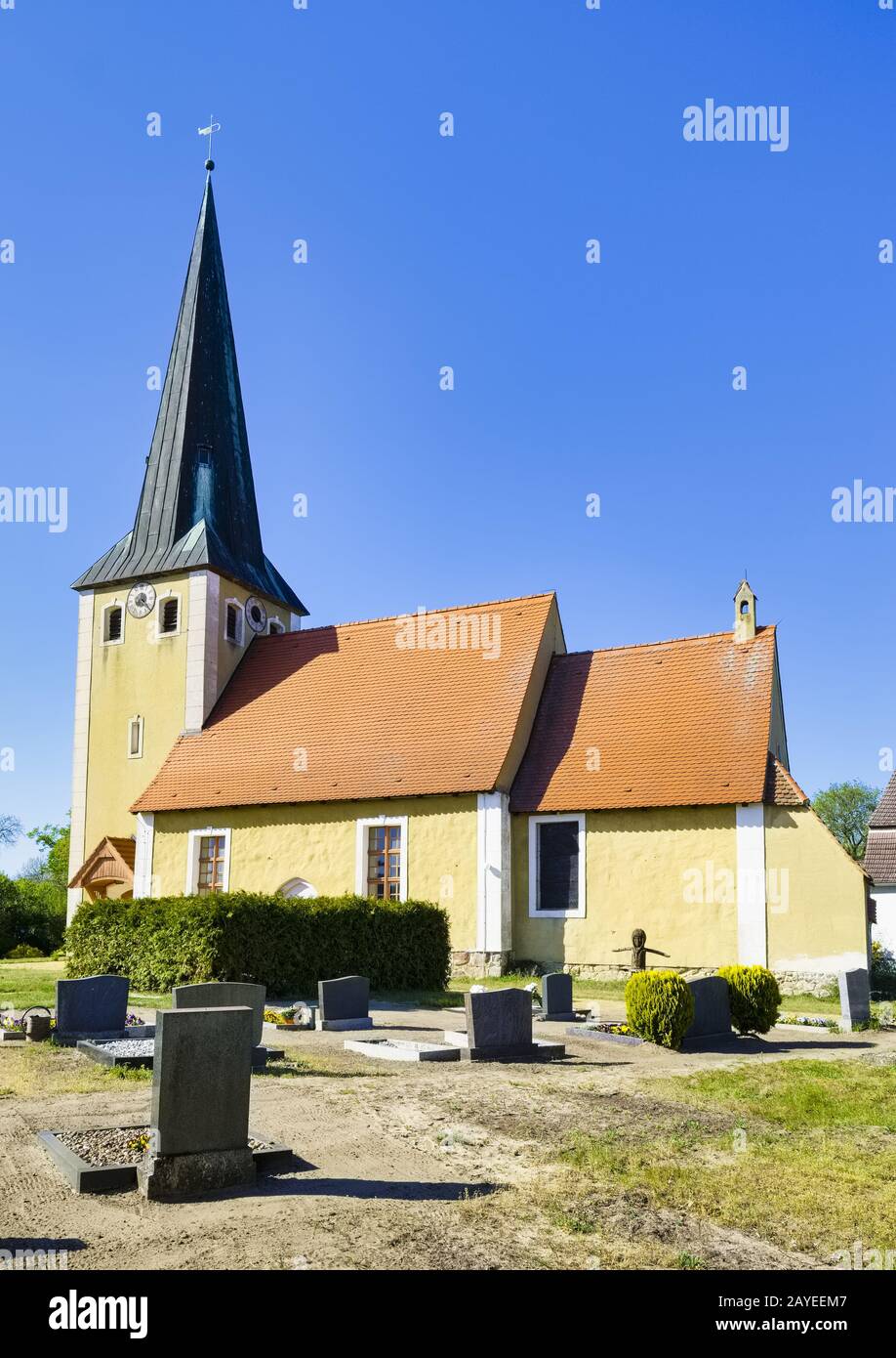 Church Graeningen, Nennhausen, Brandenburg, Germany Stock Photo