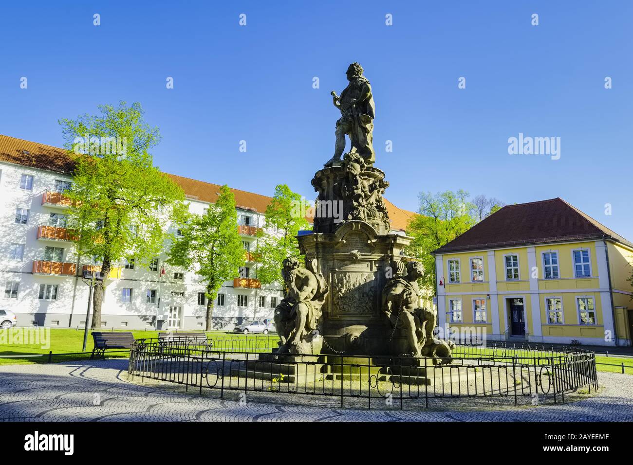 Monument Friedrich Wilhelm, Count Brandenburg, Rathenow, Brandenburg, Germany Stock Photo