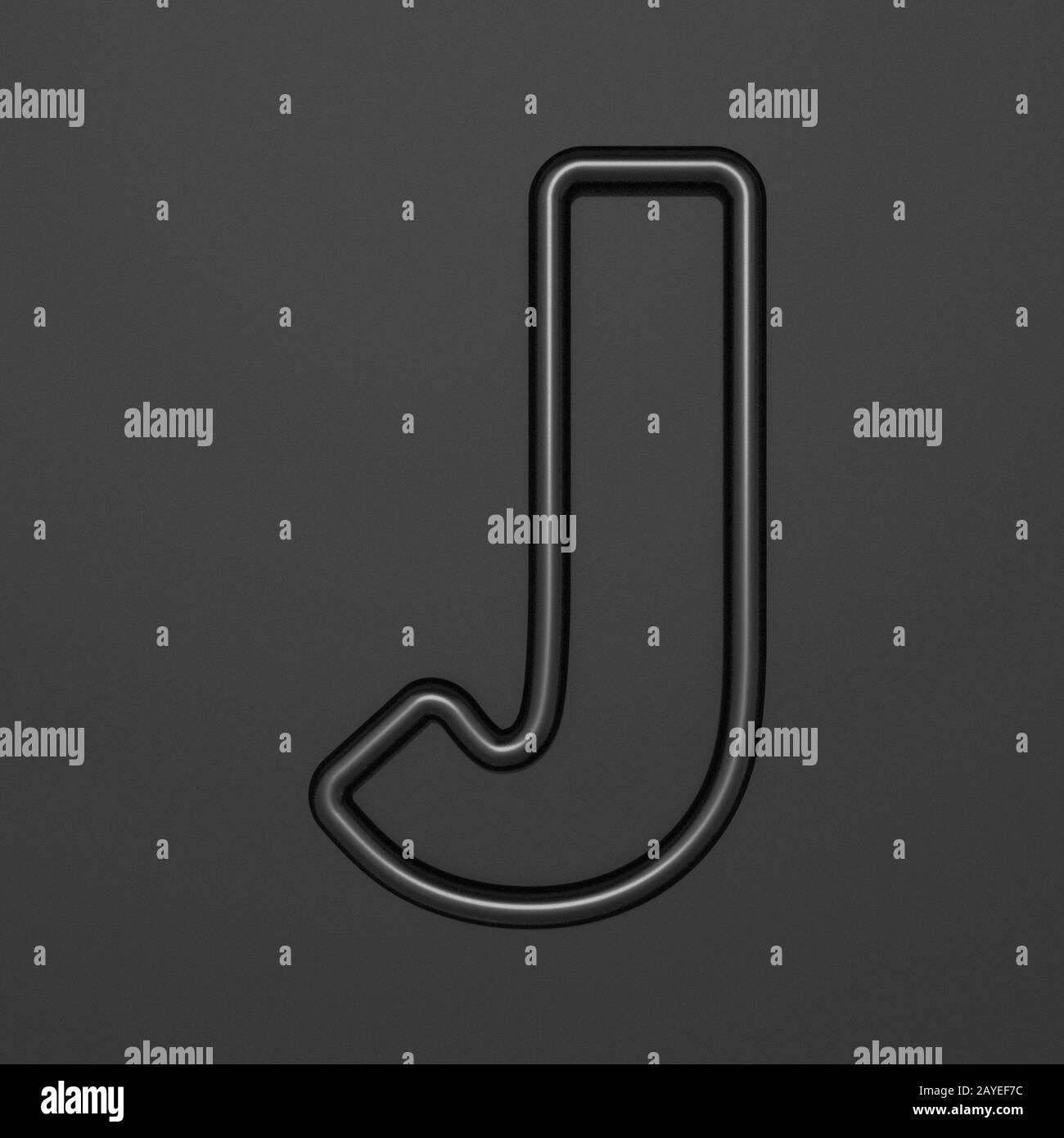 Black outline font Letter J 3D Stock Photo Alamy