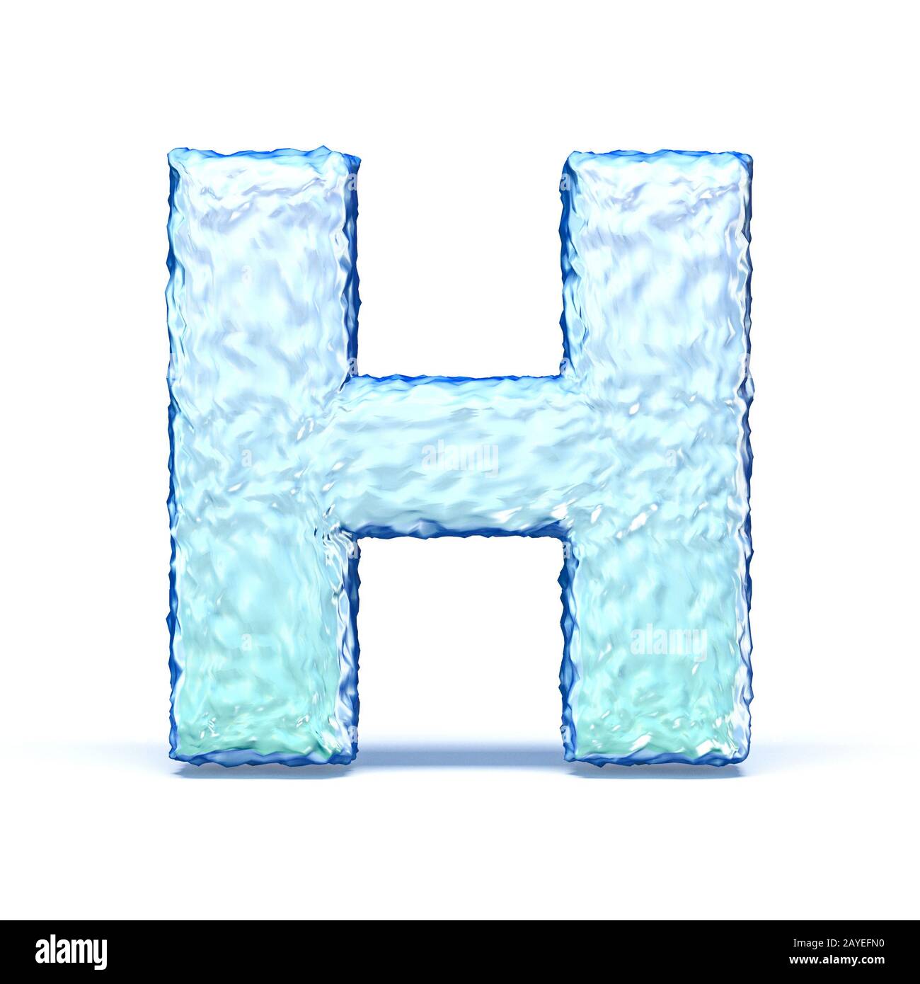 Ice crystal font letter H 3D Stock Photo - Alamy