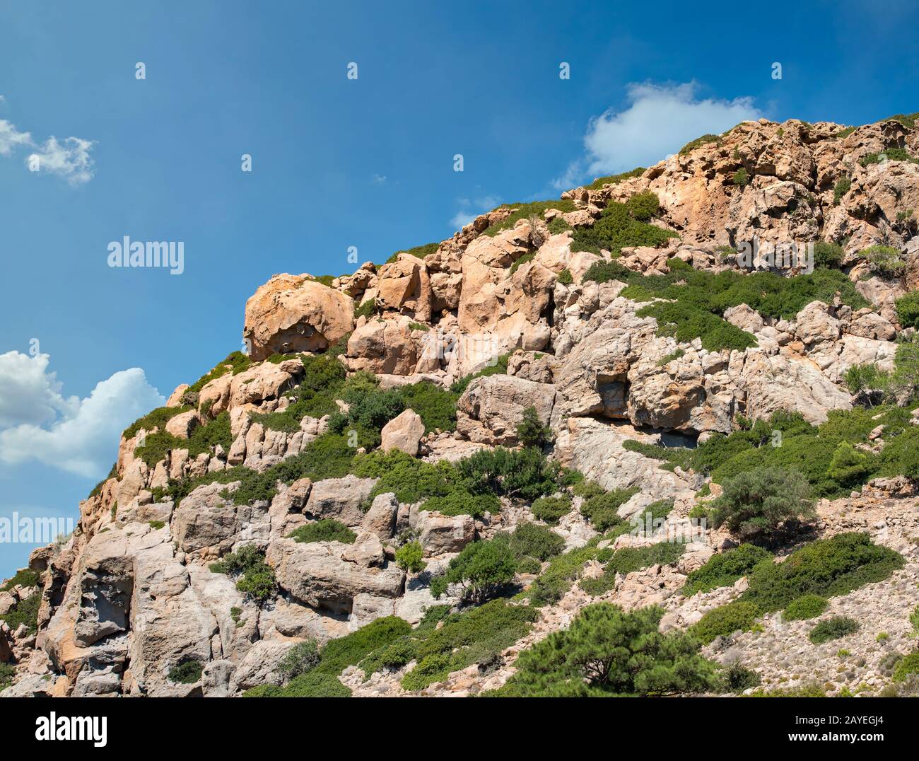 mountains in the interior of the island of Kos Greece Stock Photo