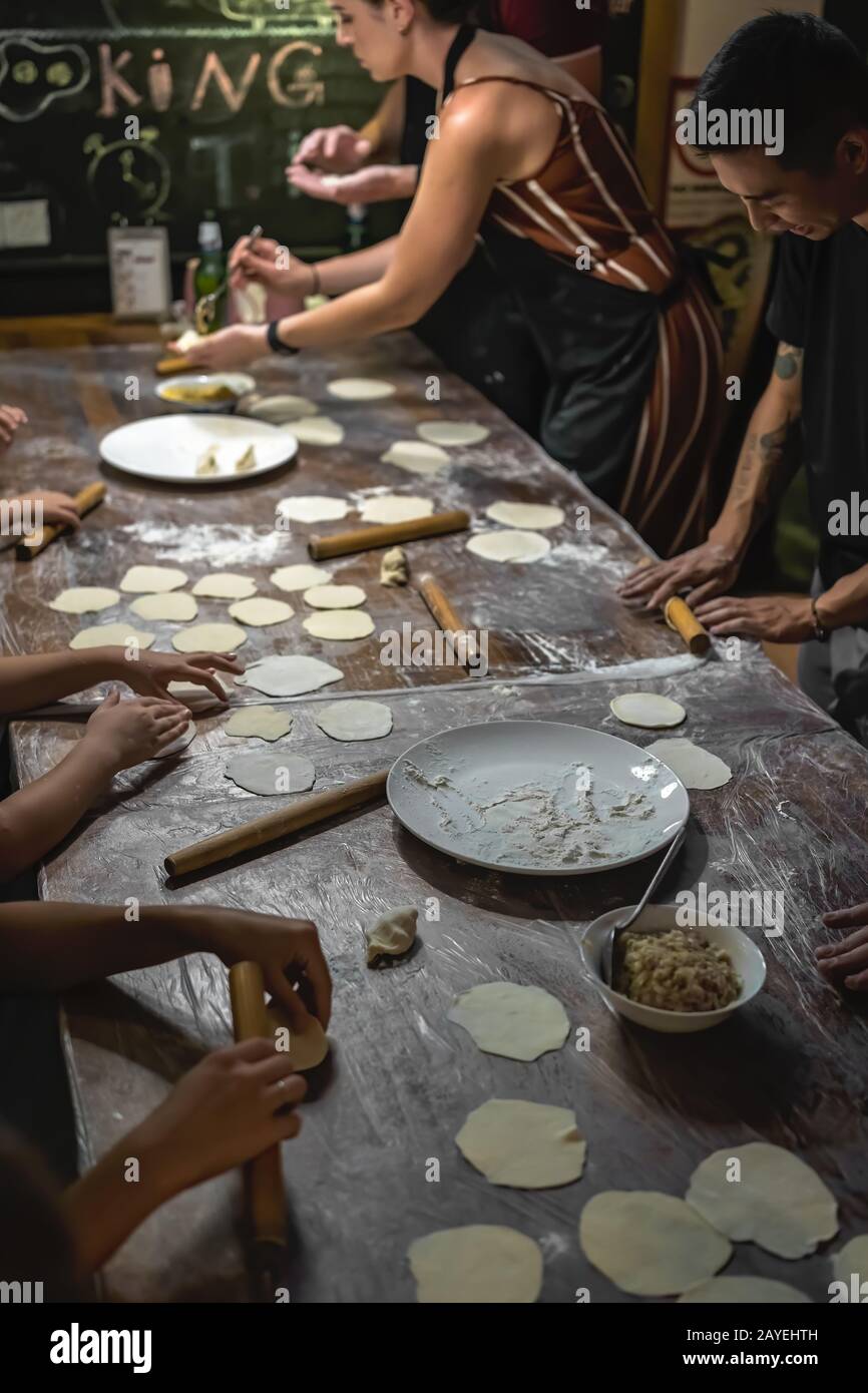 Making dumplings in restaurant hi res stock photography and images Alamy