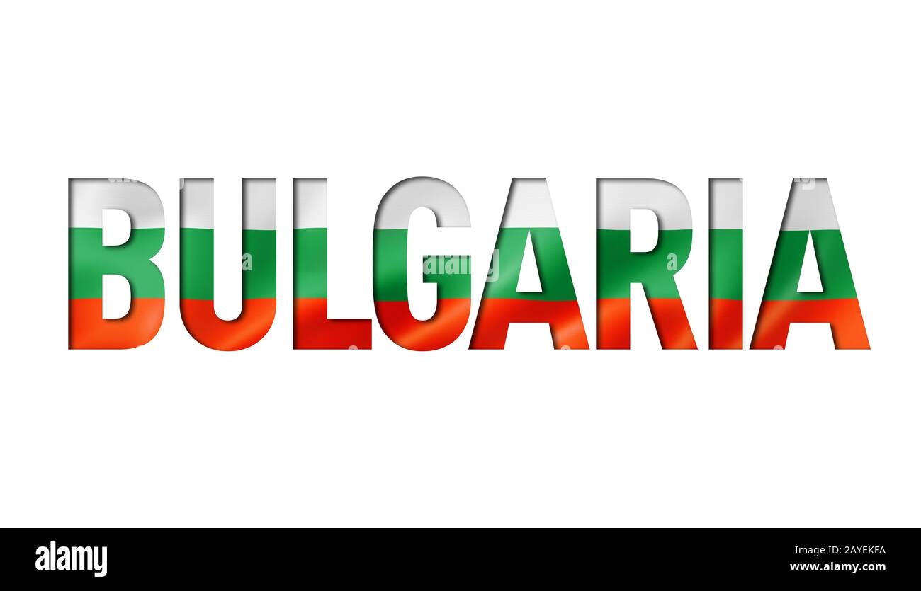 bulgarian flag text font Stock Photo