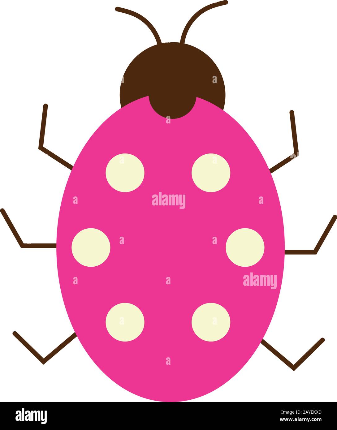 cute ladybug spring insect flat style Stock Vector Image & Art - Alamy