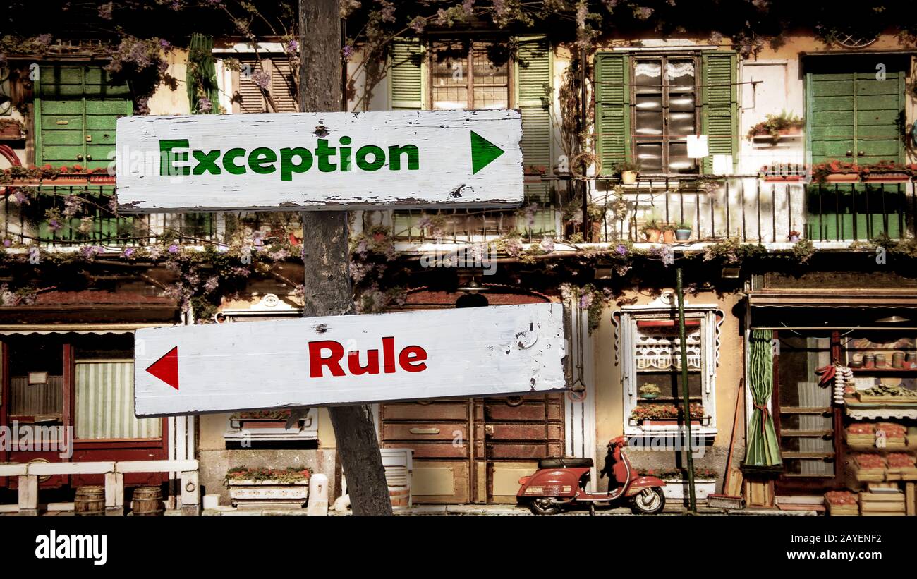 Exception to the rule hi-res stock photography and images - Alamy